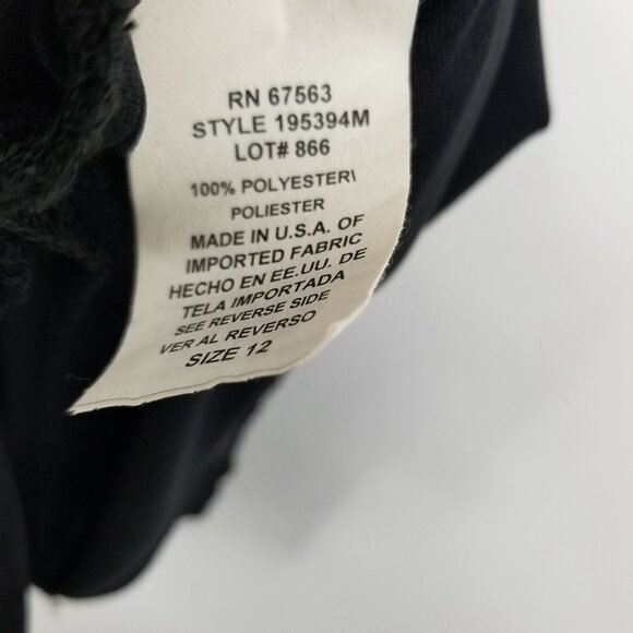 NWT S.L Fashions Black Bead Front Women's Popover Dress Size 12 - Picture 14 of 14